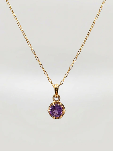 Cadena Chatón Amatista Esplendor Oro 18k