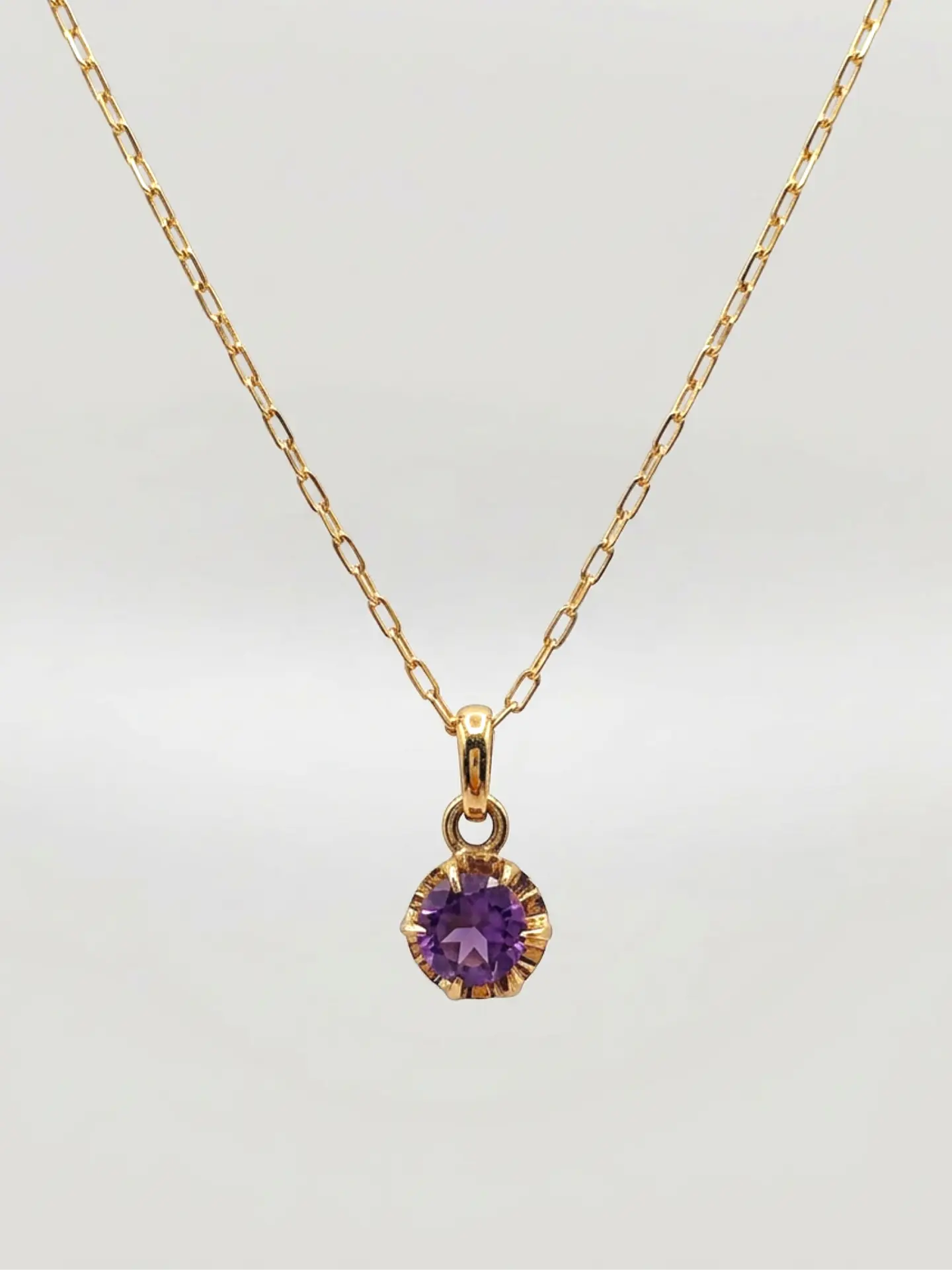 Cadena Chatón Amatista Esplendor Oro 18k 1