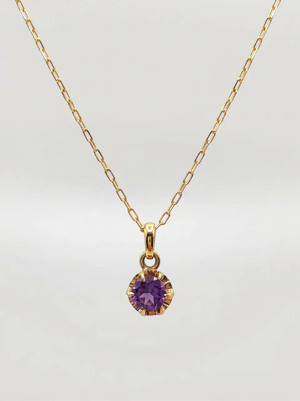 Cadena Chatón Amatista Esplendor Oro 18k 1