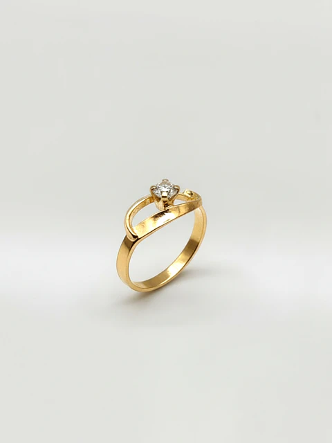 Anillo Fulgor de Circón Oro 18k