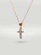 Cadena Cruz de Brillo Sagrado Circones Oro 18k - Miniatura 2