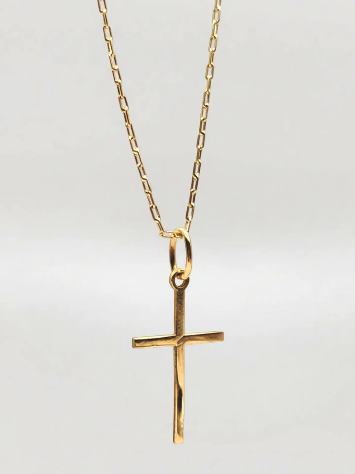 Cadena Cruz Estilizada Devoción Oro 18k 1