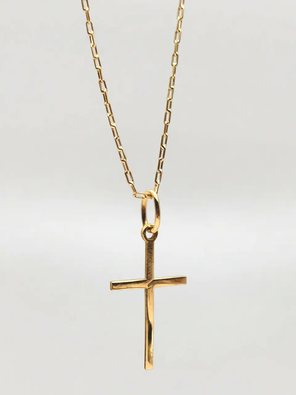 Cadena Cruz Estilizada Devoción Oro 18k 1