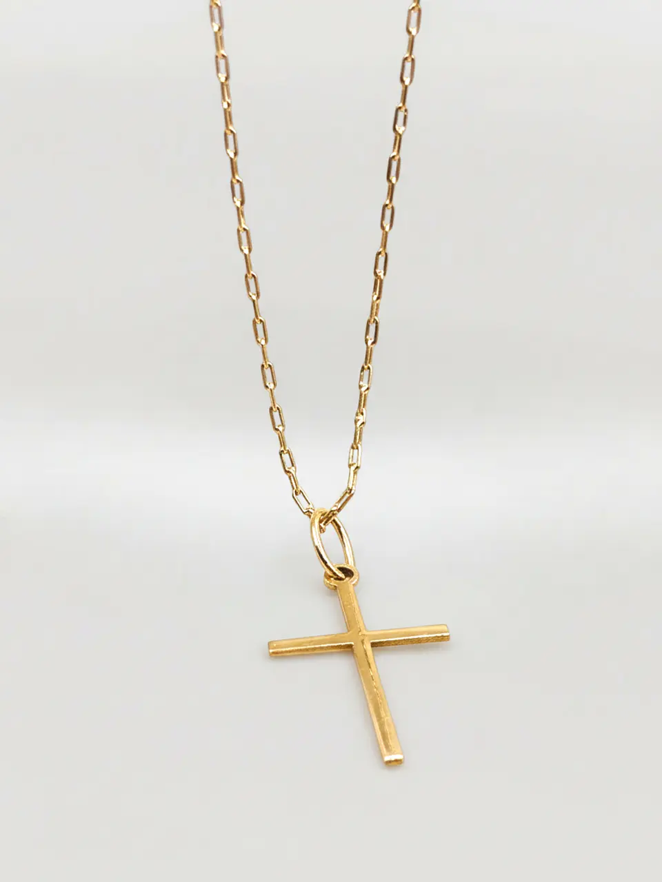 Cadena Cruz Estilizada Devoción Oro 18k 3