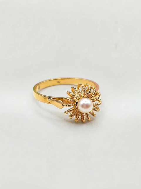 Anillo Sol de Perla Cultivada Oro 18k