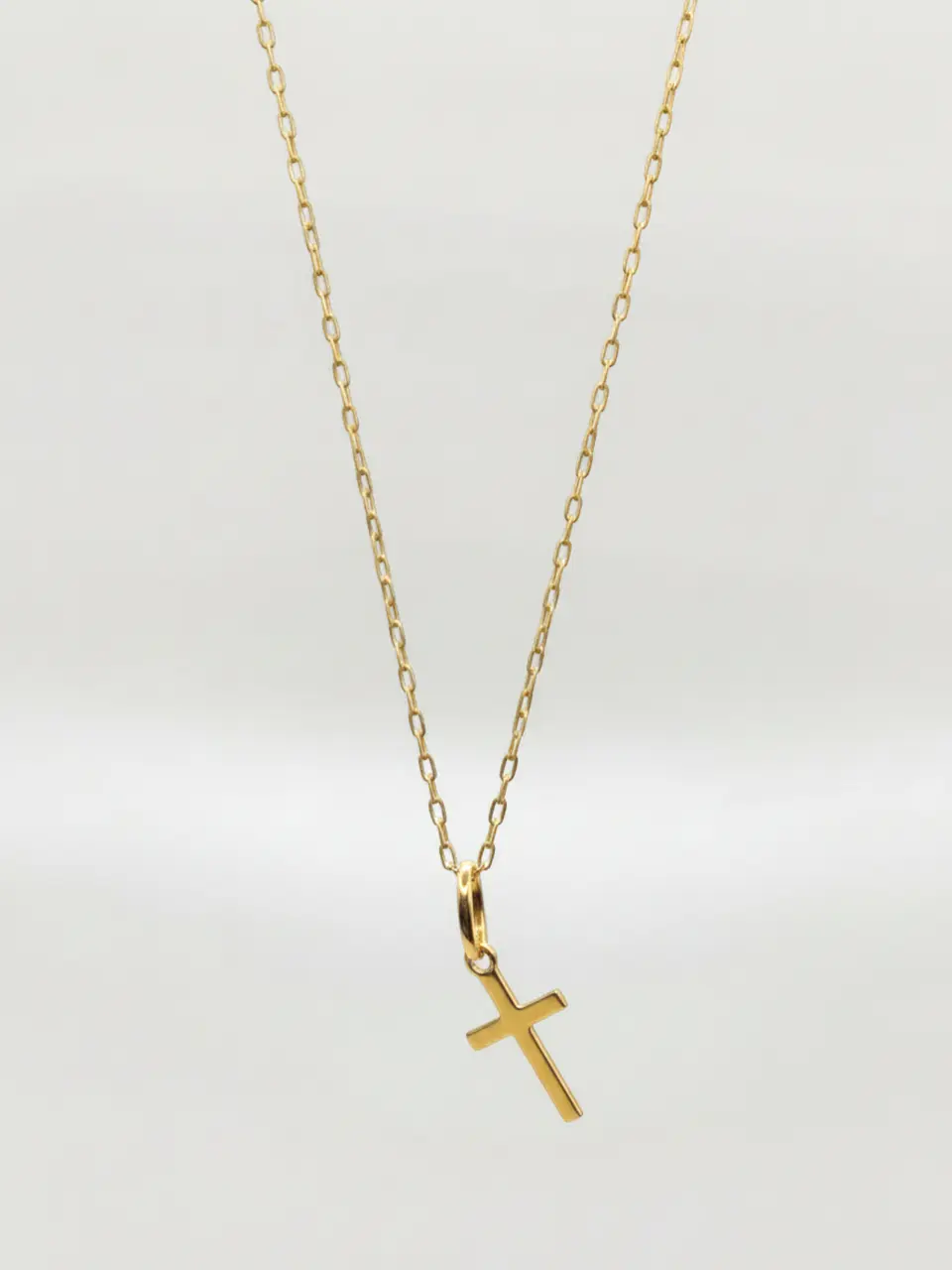 Cadena Cruz Estilizada Esencia Oro 18k 2