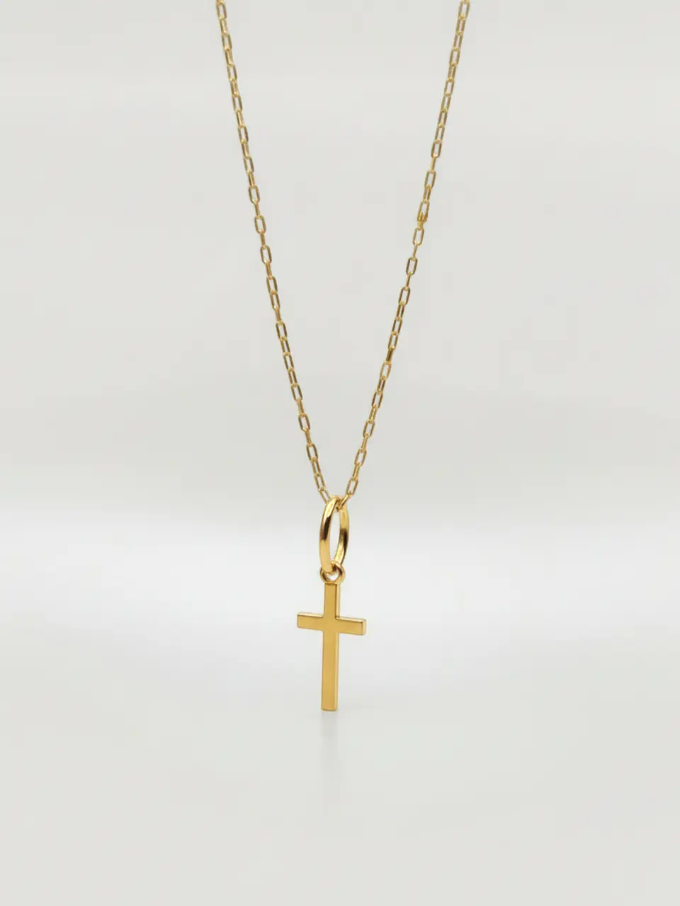 Cadena Cruz Estilizada Esencia Oro 18k 3