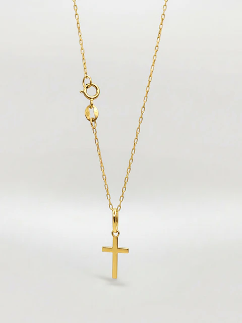 Cadena Cruz Estilizada Esencia Oro 18k