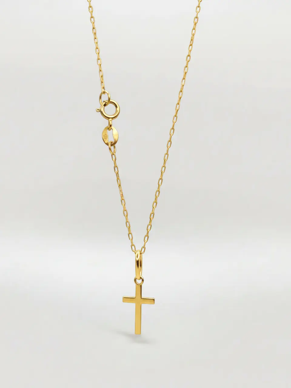 Cadena Cruz Estilizada Esencia Oro 18k 1