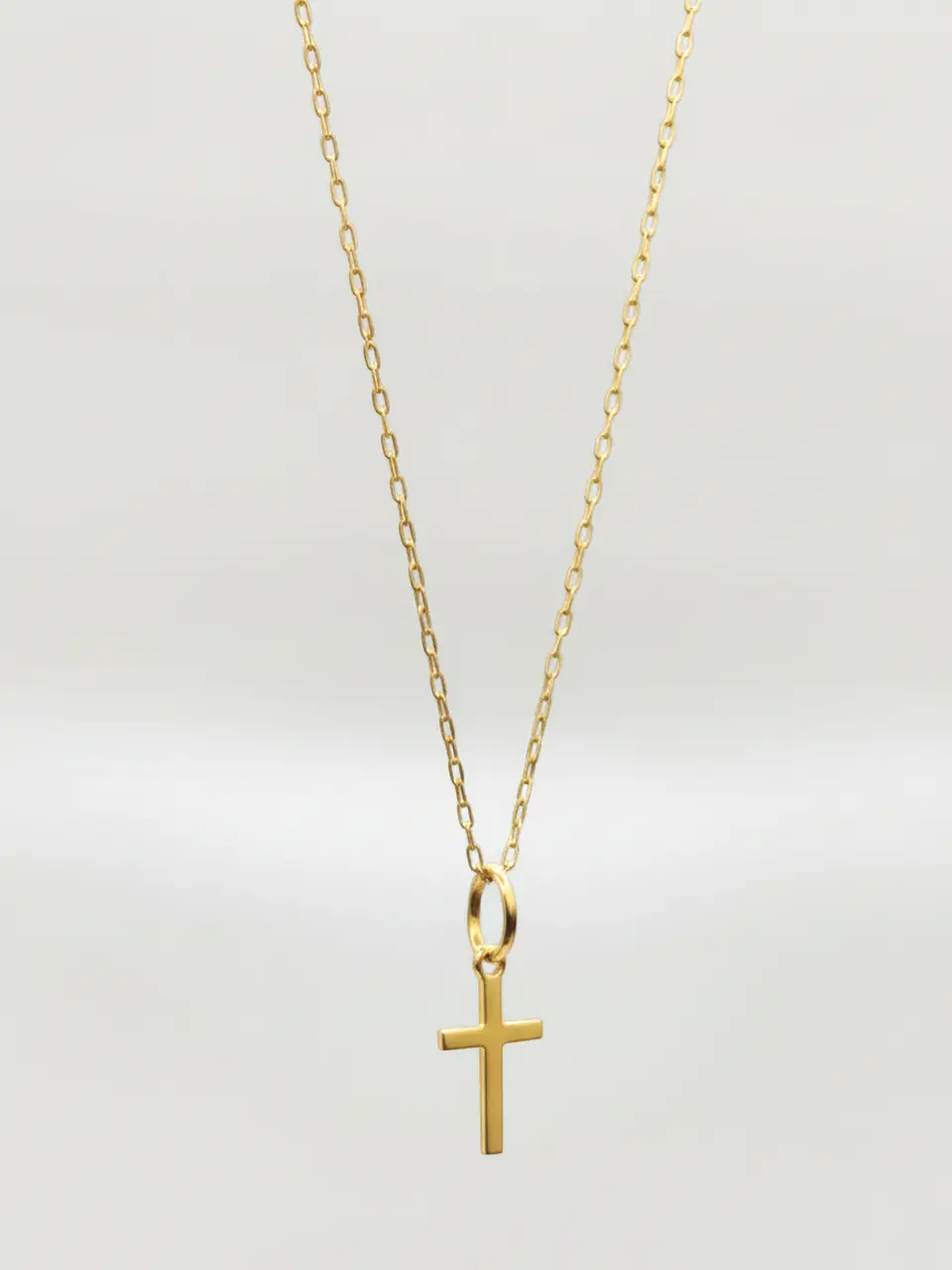 Cadena Cruz Estilizada Esencia Oro 18k 5