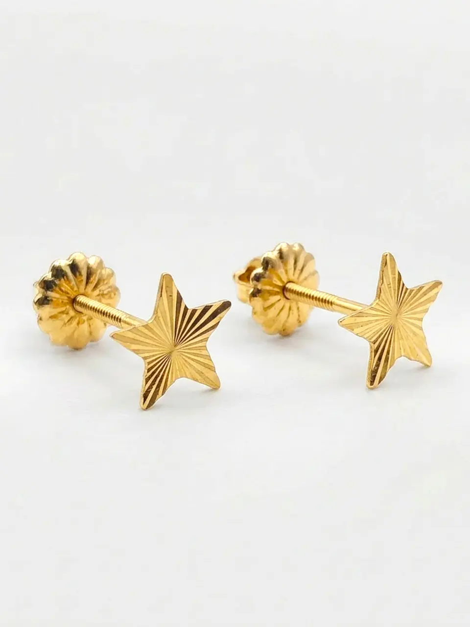 Aros Estrella Satín Grande Oro 18k 5