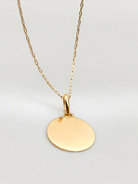 Cadena Disco Espejo Esencia Oro 18k