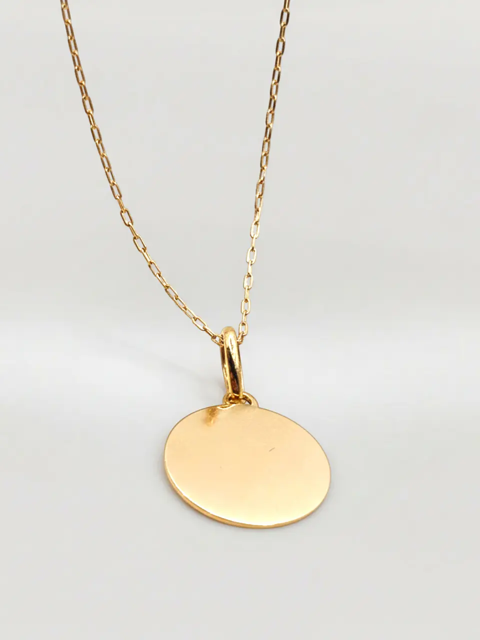 Cadena Disco Espejo Esencia Oro 18k 1