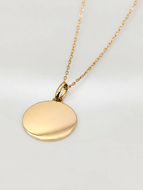 Cadena Disco Espejo Esencia Oro 18k