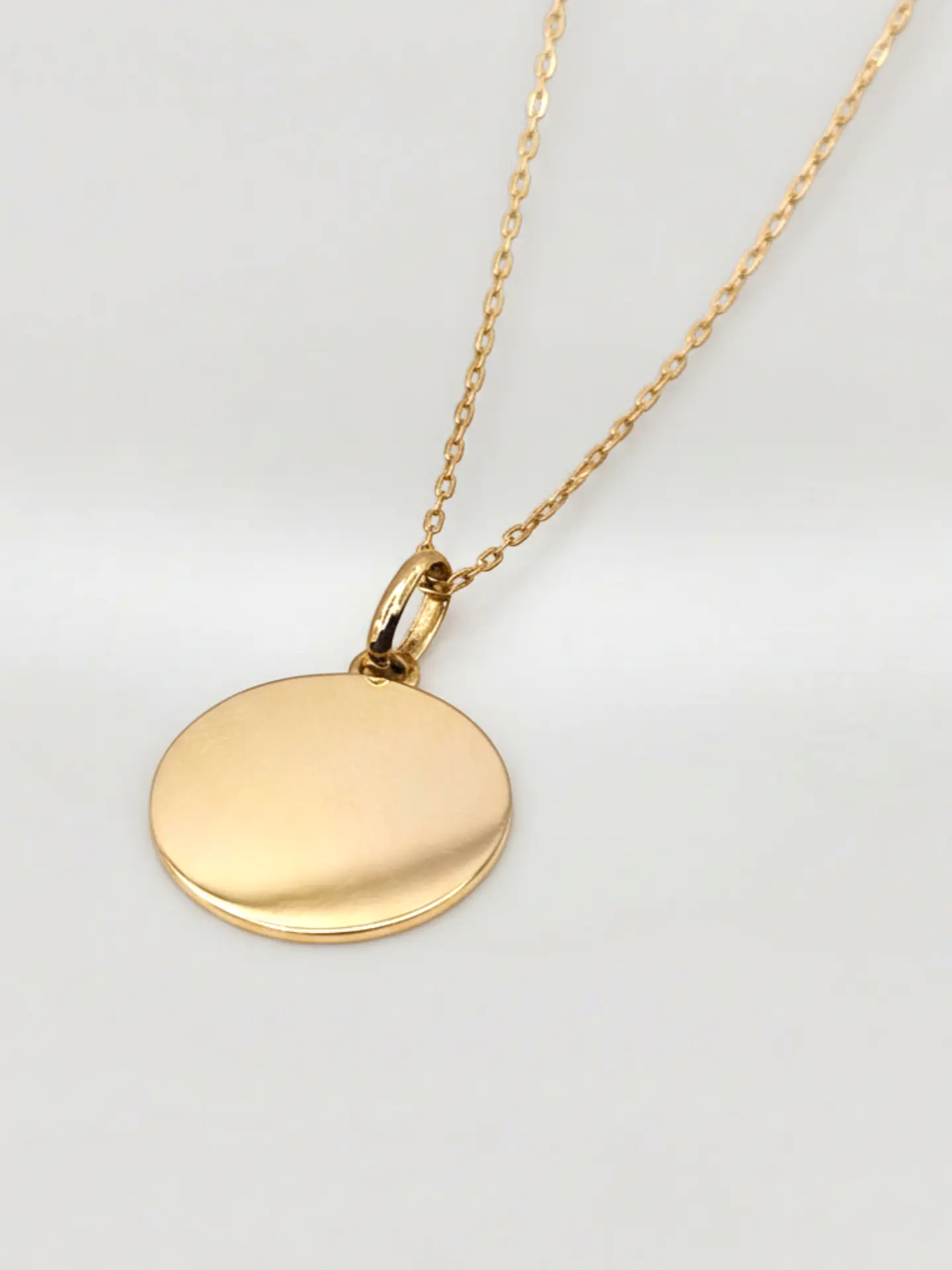 Cadena Disco Espejo Esencia Oro 18k 2