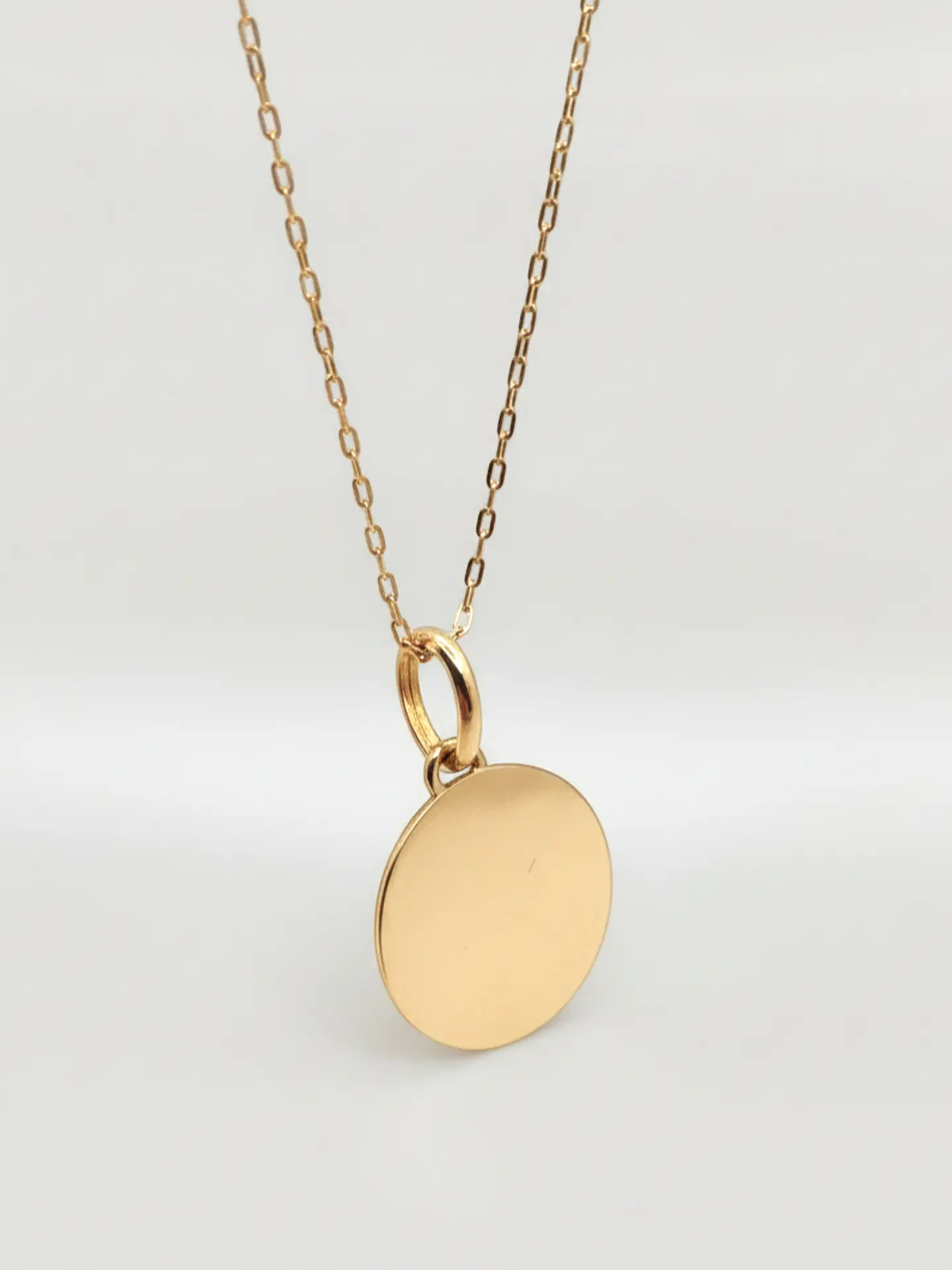 Cadena Disco Espejo Esencia Oro 18k 3