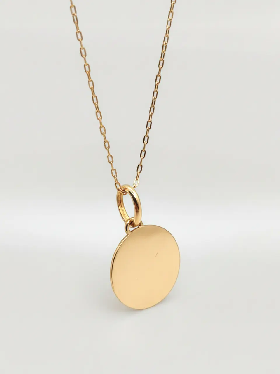 Cadena Disco Espejo Esencia Oro 18k 3