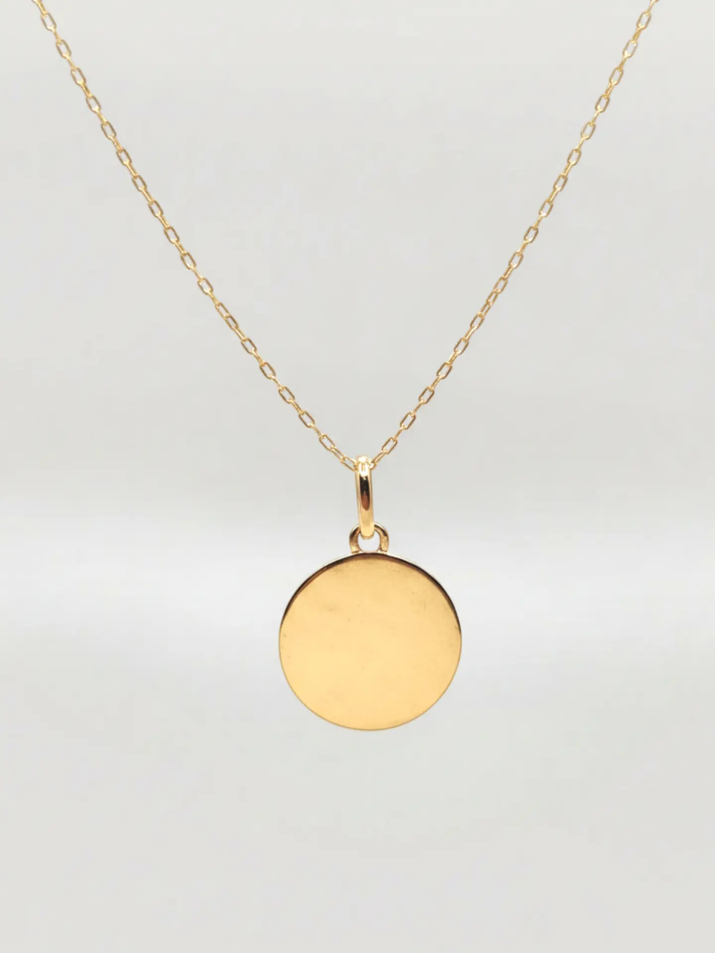 Cadena Disco Espejo Esencia Oro 18k 5