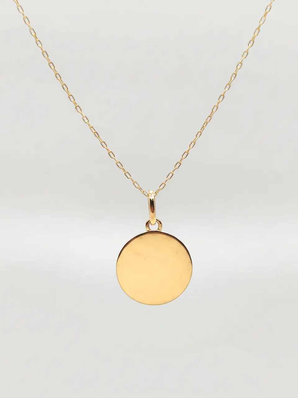 Cadena Disco Espejo Esencia Oro 18k 5