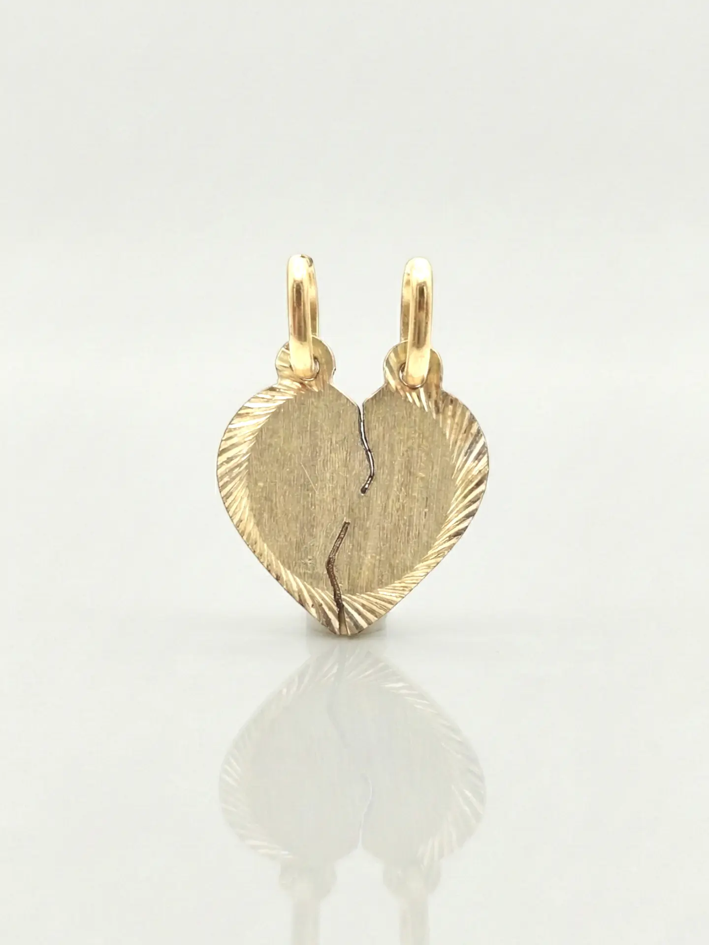 Colgante Corazón Partido Almas Unidas Oro 18k 3