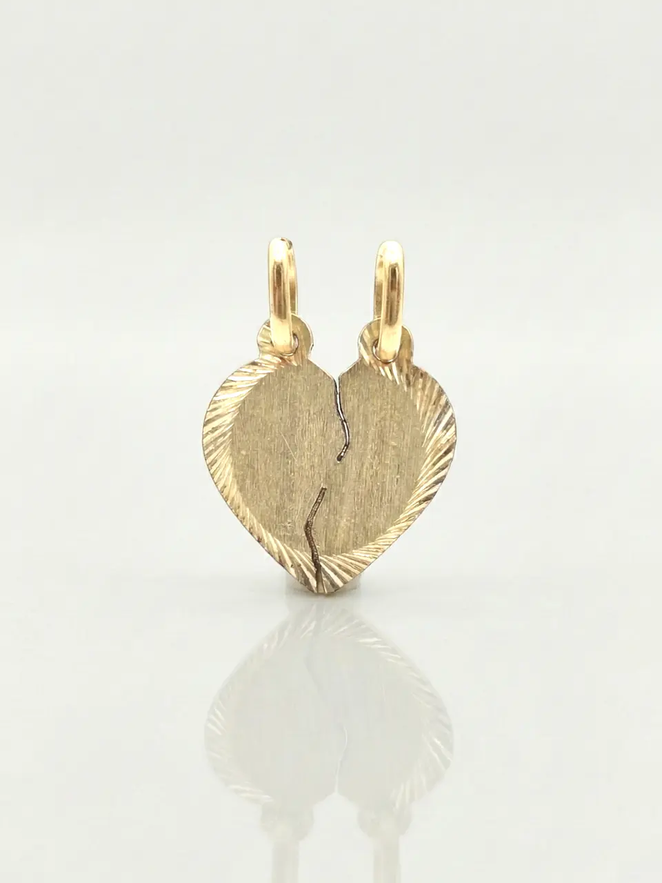 Colgante Corazón Partido Almas Unidas Oro 18k 3