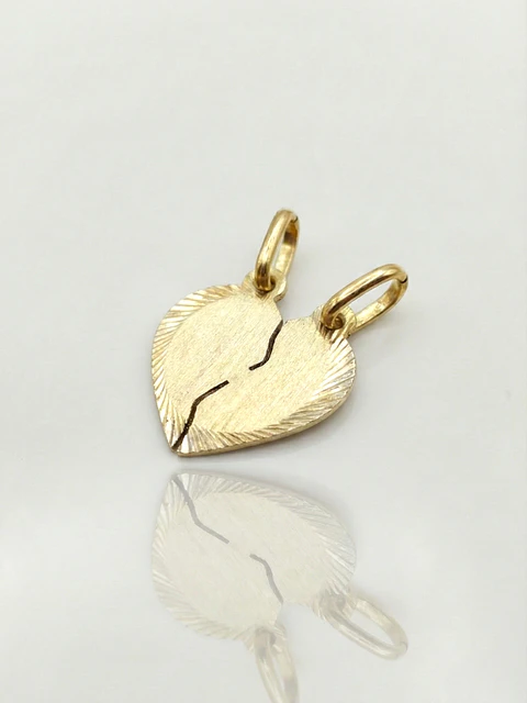 Colgante Corazón Partido Almas Unidas Oro 18k