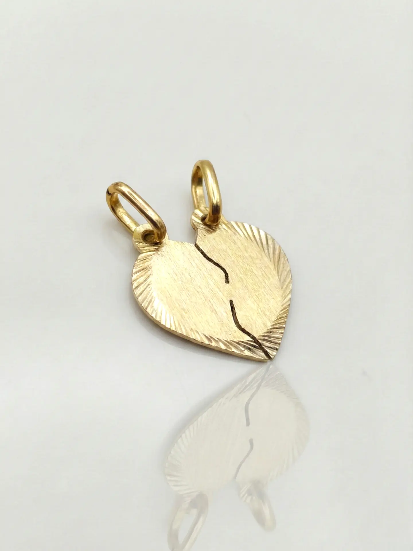 Colgante Corazón Partido Almas Unidas Oro 18k 2