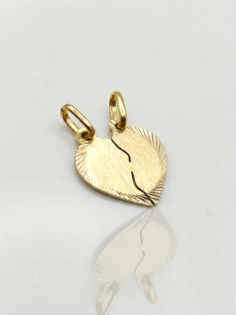 Colgante Corazón Partido Almas Unidas Oro 18k 2