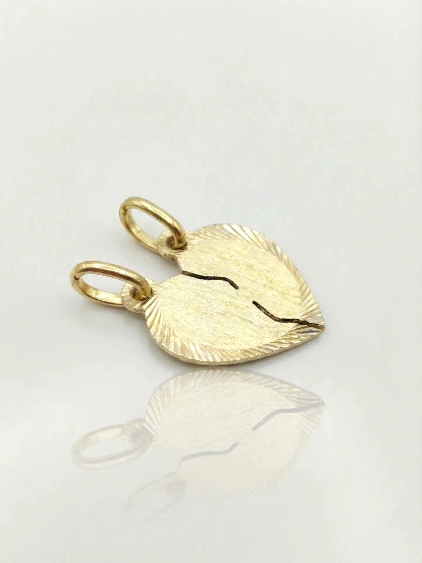 Colgante Corazón Partido Almas Unidas Oro 18k 4