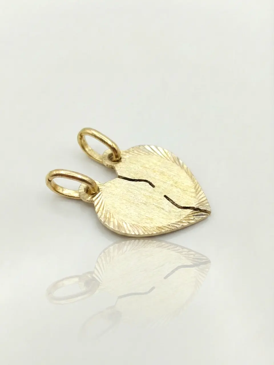 Colgante Corazón Partido Almas Unidas Oro 18k 4