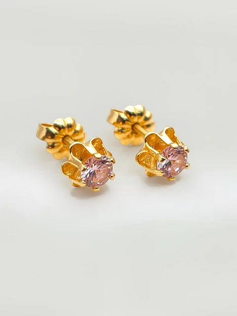 Aros Chatón Italiano Rosa de Francia Grande Oro 18k