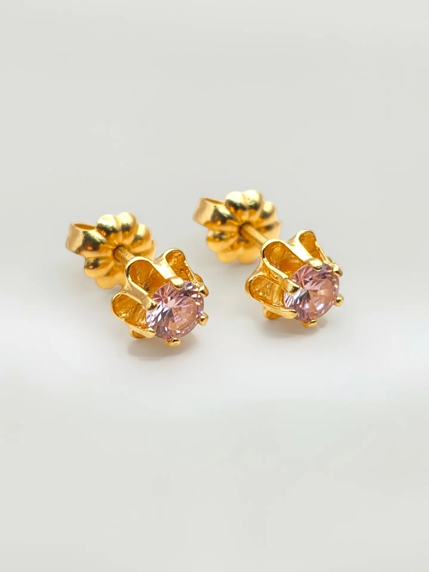 Aros Chatón Italiano Rosa de Francia Grande Oro 18k 2