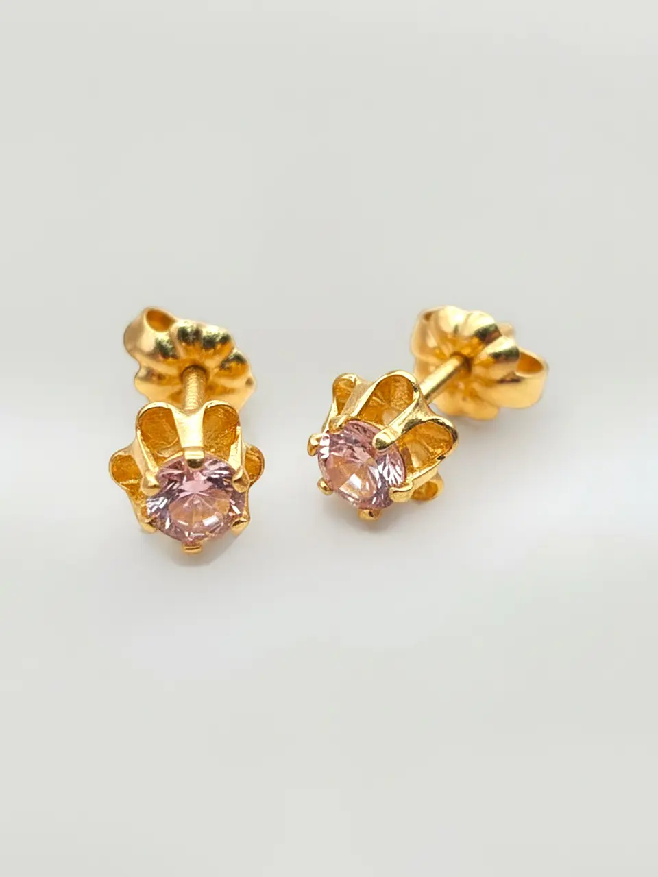 Aros Chatón Italiano Rosa de Francia Grande Oro 18k 3