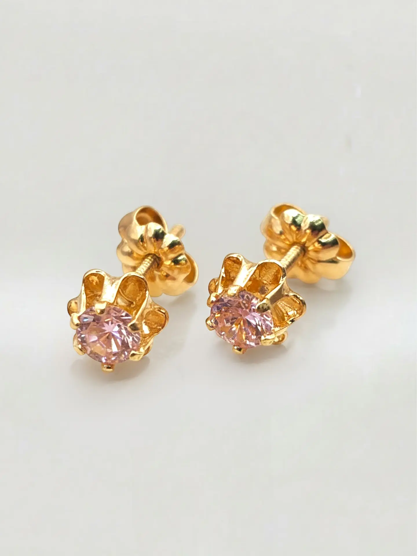 Aros Chatón Italiano Rosa de Francia Grande Oro 18k 4