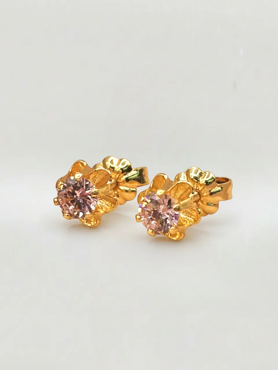 Aros Chatón Italiano Rosa de Francia Grande Oro 18k 1
