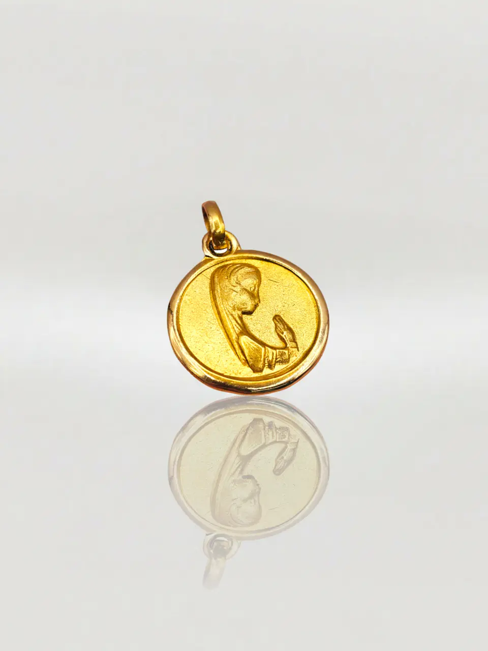Colgante Devoción Virgen Niña Oro 18k 1