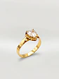 Anillo Corazón de Cristal Circón Oro 18k - Miniatura 1