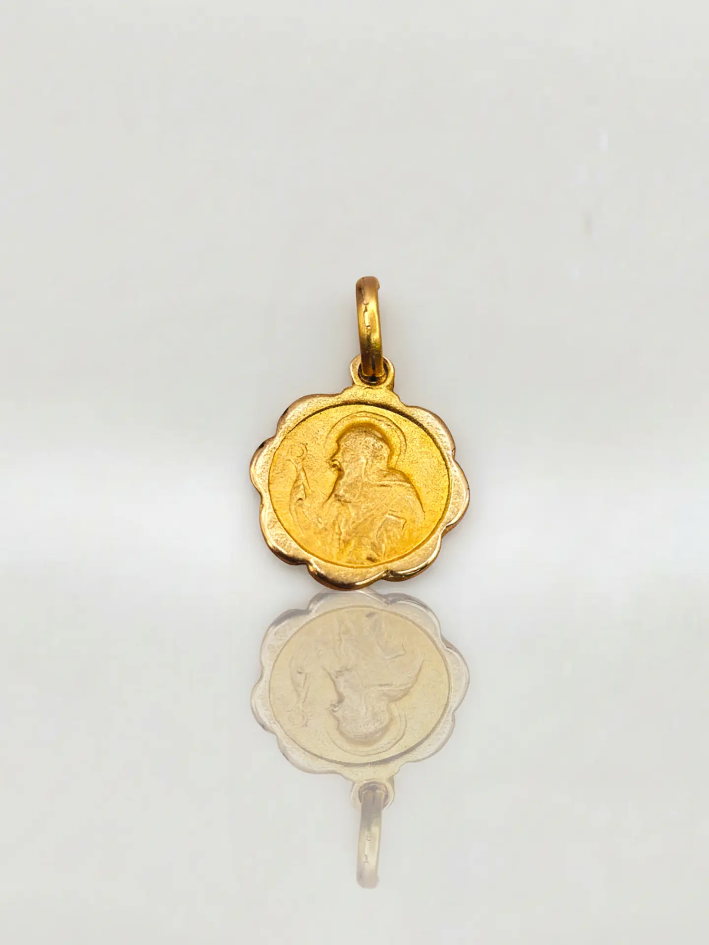 Colgante Protección Medalla San Benito Oro 18k 1