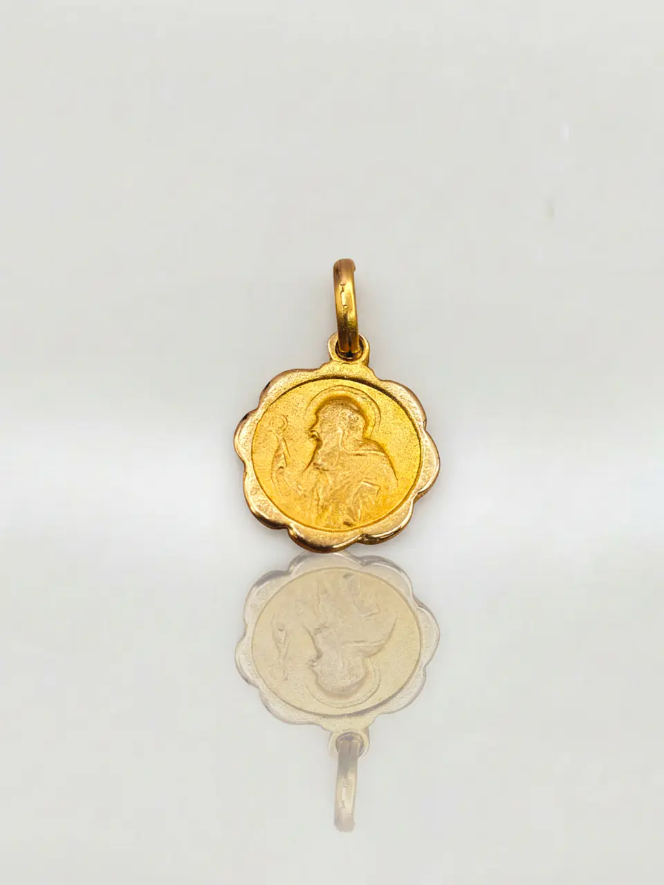 Colgante Protección Medalla San Benito Oro 18k 1