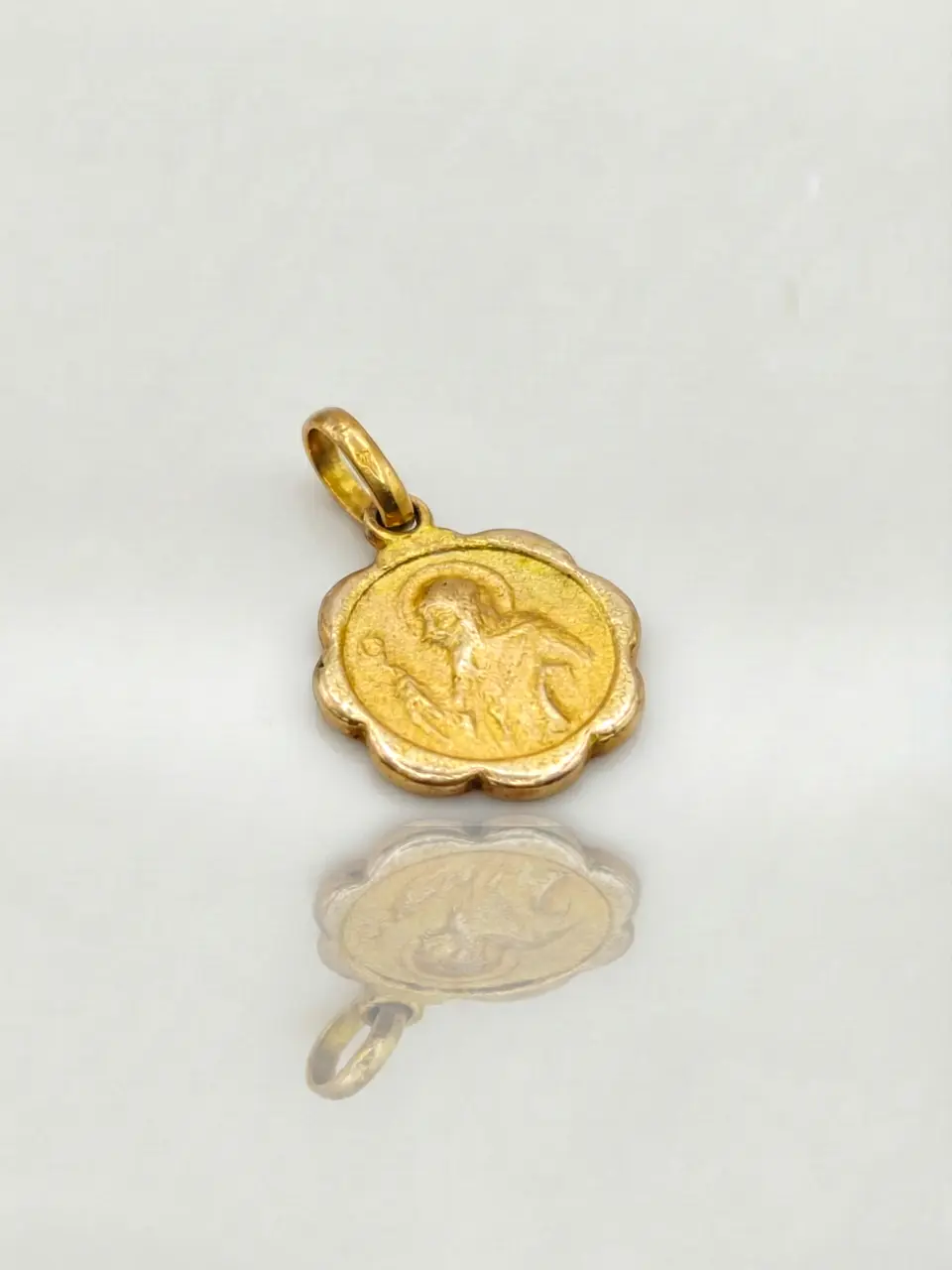 Colgante Protección Medalla San Benito Oro 18k 3