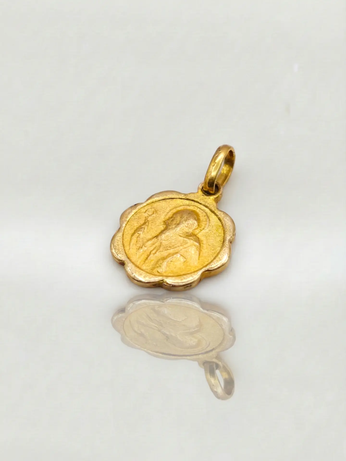 Colgante Protección Medalla San Benito Oro 18k 4