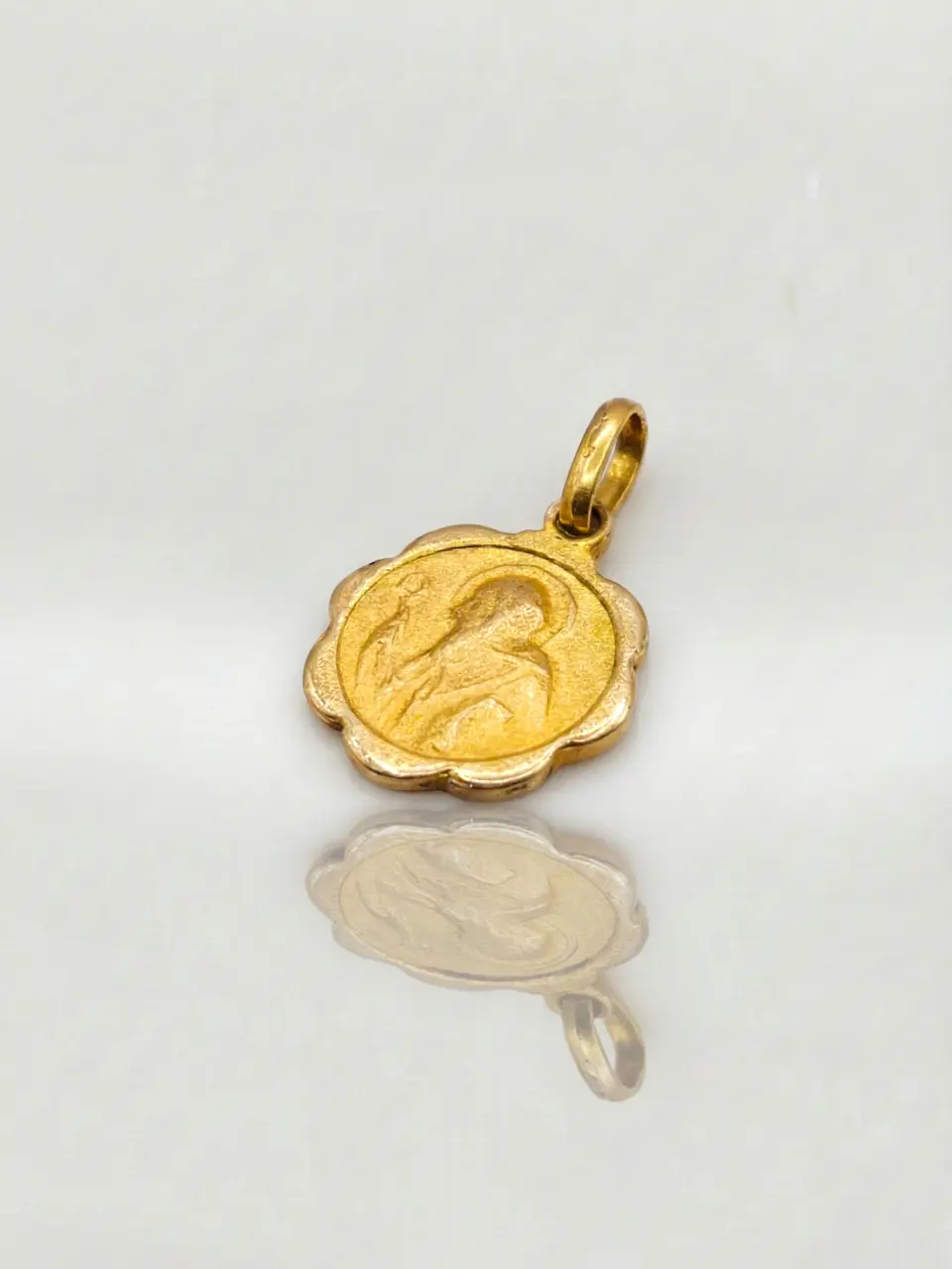 Colgante Protección Medalla San Benito Oro 18k 4