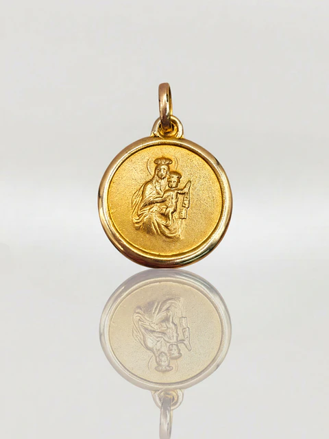Colgante Devoción Virgen del Carmen Oro 18k