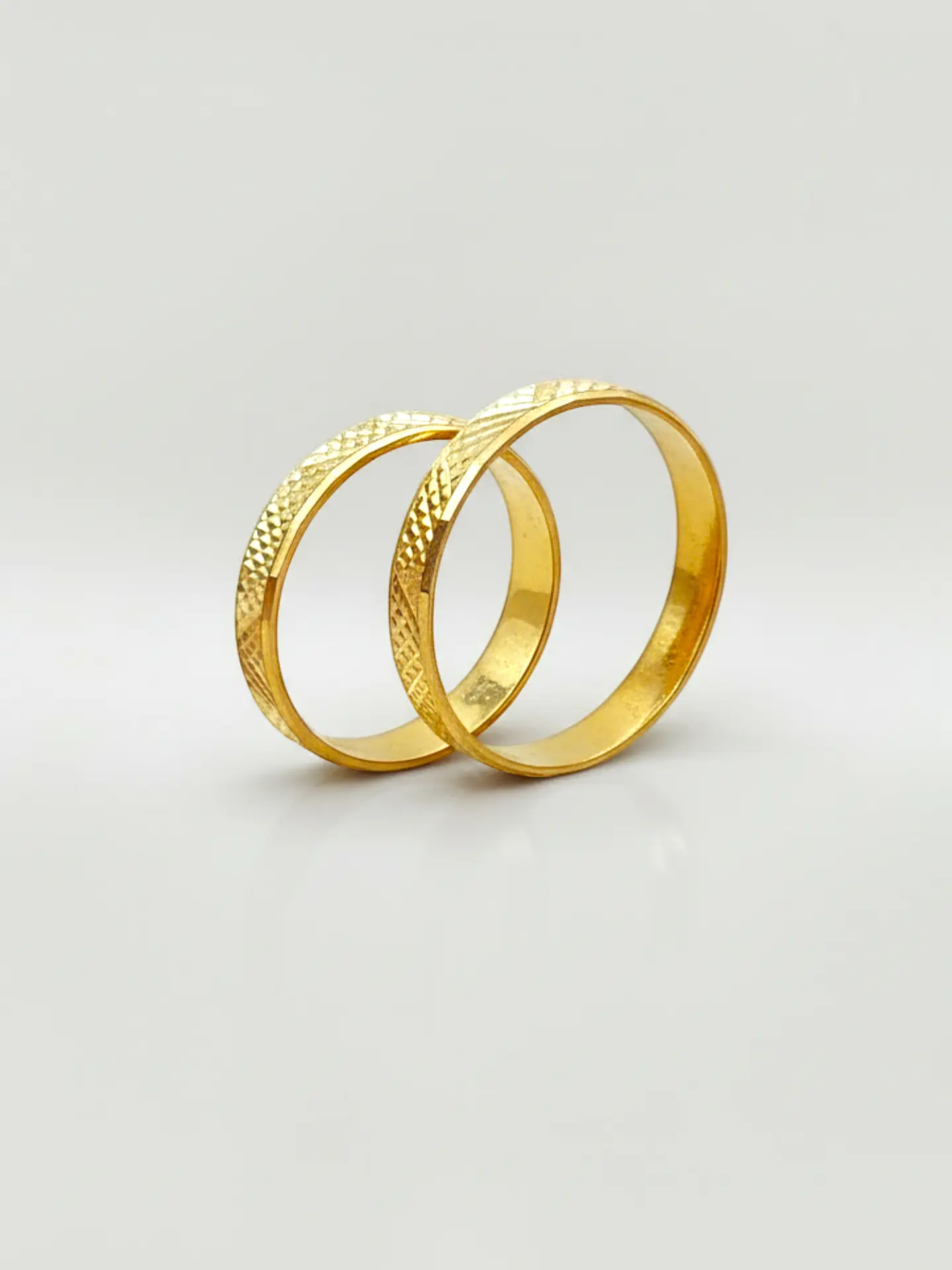 Argollas Nupciales Tallado 3 mm Oro 18k 2