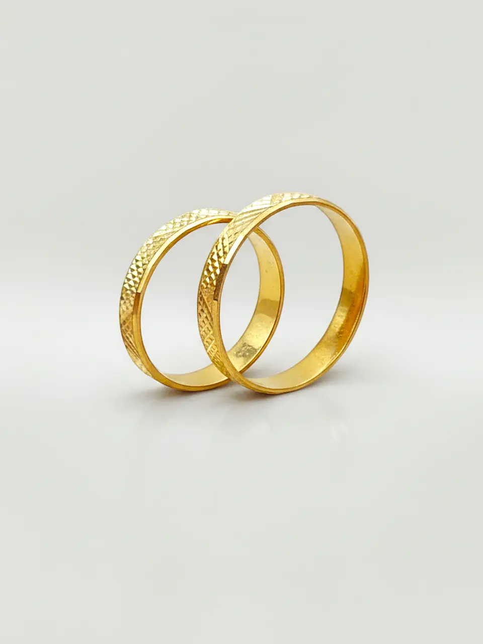 Argollas Nupciales Tallado 3 mm Oro 18k 2