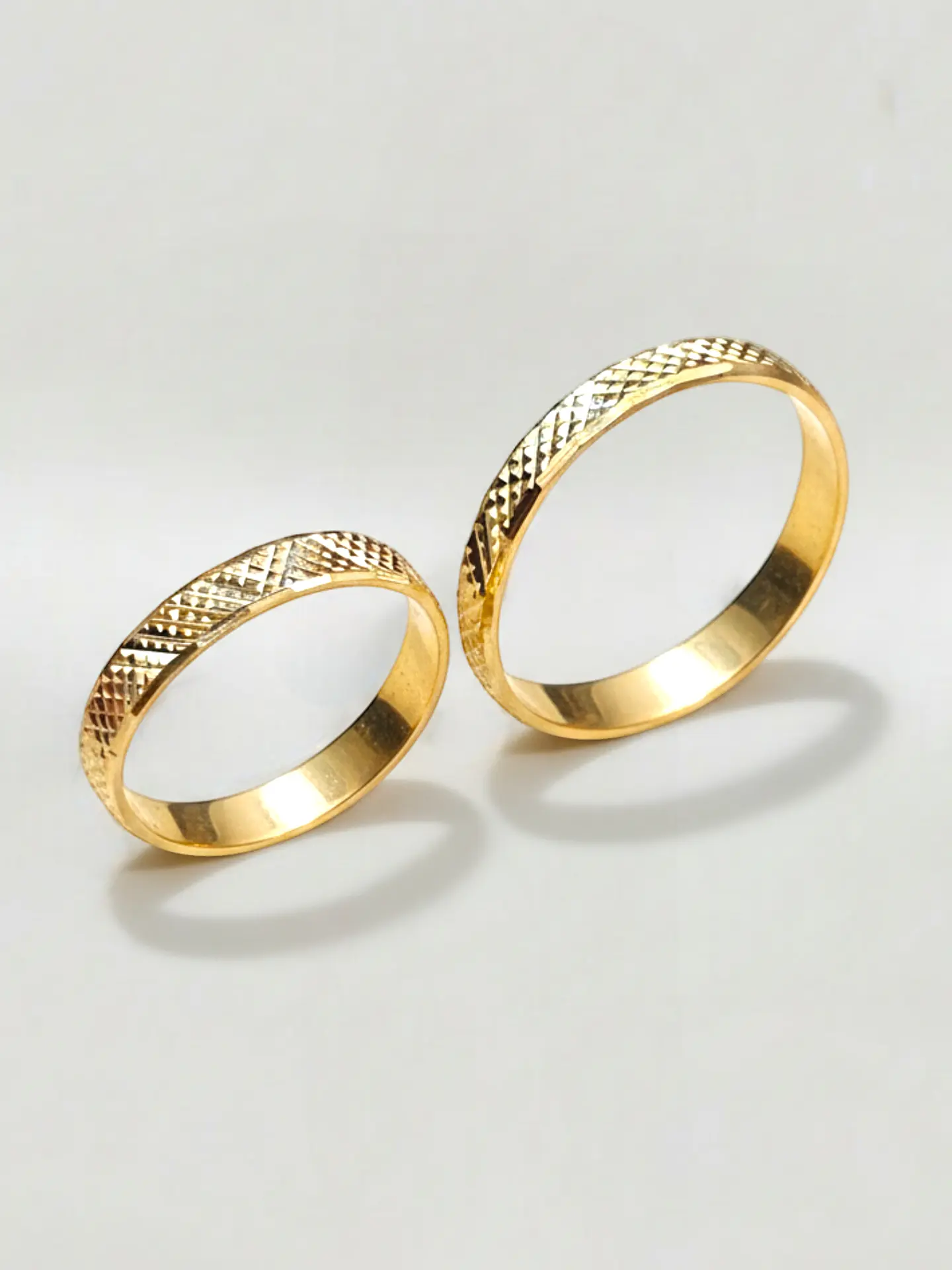 Argollas Nupciales Tallado 3 mm Oro 18k 4