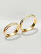 Argollas Nupciales Tallado 3 mm Oro 18k - Miniatura 4