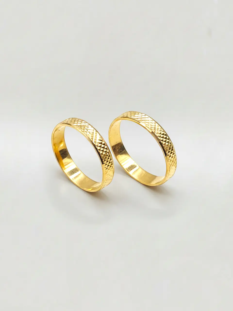 Argollas Nupciales Tallado 3 mm Oro 18k 5