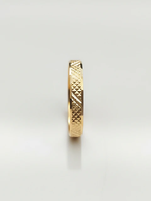 Argolla Individual Nupcial Tallada Oro 18k