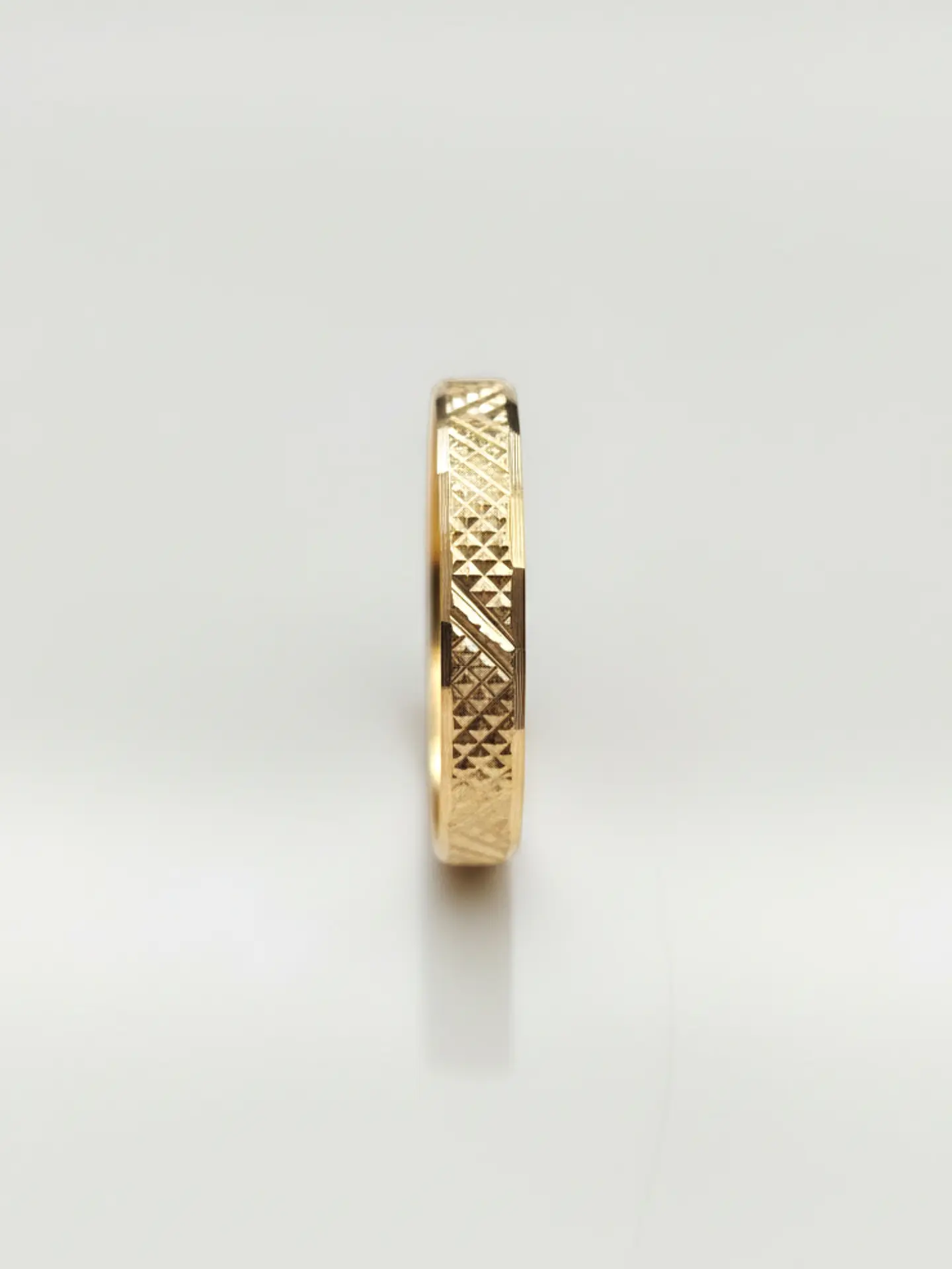 Argolla Individual Nupcial Tallada Oro 18k 1